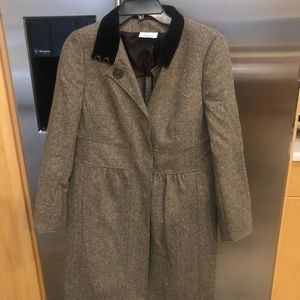 Akris wool coat with velvet collar